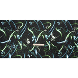 Sustainable and Recycled Viscose Satin Print - Green and Blue Light Streaks - Mood Exclusive Shutter Speed Racer