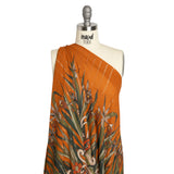 Mood Exclusive Orange Garden Gathering Metallic Pinstriped Viscose Dobby