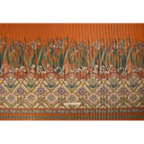 Mood Exclusive Orange Garden Gathering Metallic Pinstriped Viscose Dobby