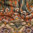 Mood Exclusive Orange Garden Gathering Metallic Pinstriped Viscose Dobby