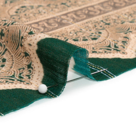 Mood Exclusive Teal My Happy Lace Metallic Pinstriped Viscose Dobby