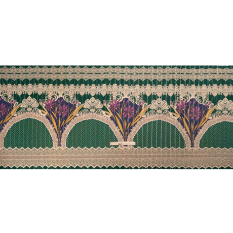 Mood Exclusive Teal My Happy Lace Metallic Pinstriped Viscose Dobby