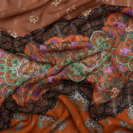 Mood Exclusive Dearly Daffodil Metallic Pinstriped Viscose Dobby Panel