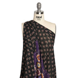 Mood Exclusive Black Petal Plaza Metallic Pinstriped Viscose Dobby