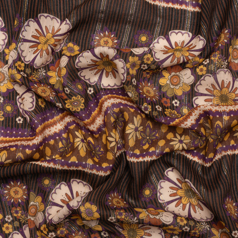 Mood Exclusive Brisk Garden Metallic Pinstriped Viscose Dobby