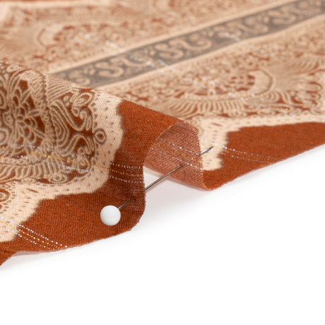 Mood Exclusive Russet My Happy Lace Metallic Pinstriped Viscose Dobby
