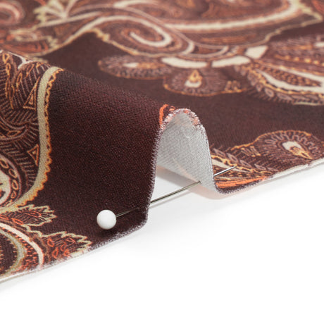 Mood Exclusive Maroon Octopus's Garden Stretch Cotton Sateen