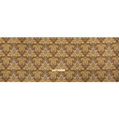Mood Exclusive Brown Paisley Party Stretch Cotton Sateen