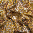 Mood Exclusive Brown Paisley Party Stretch Cotton Sateen