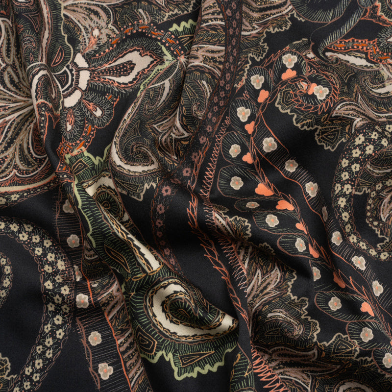 Mood Exclusive Black Octopus's Garden Stretch Cotton Sateen