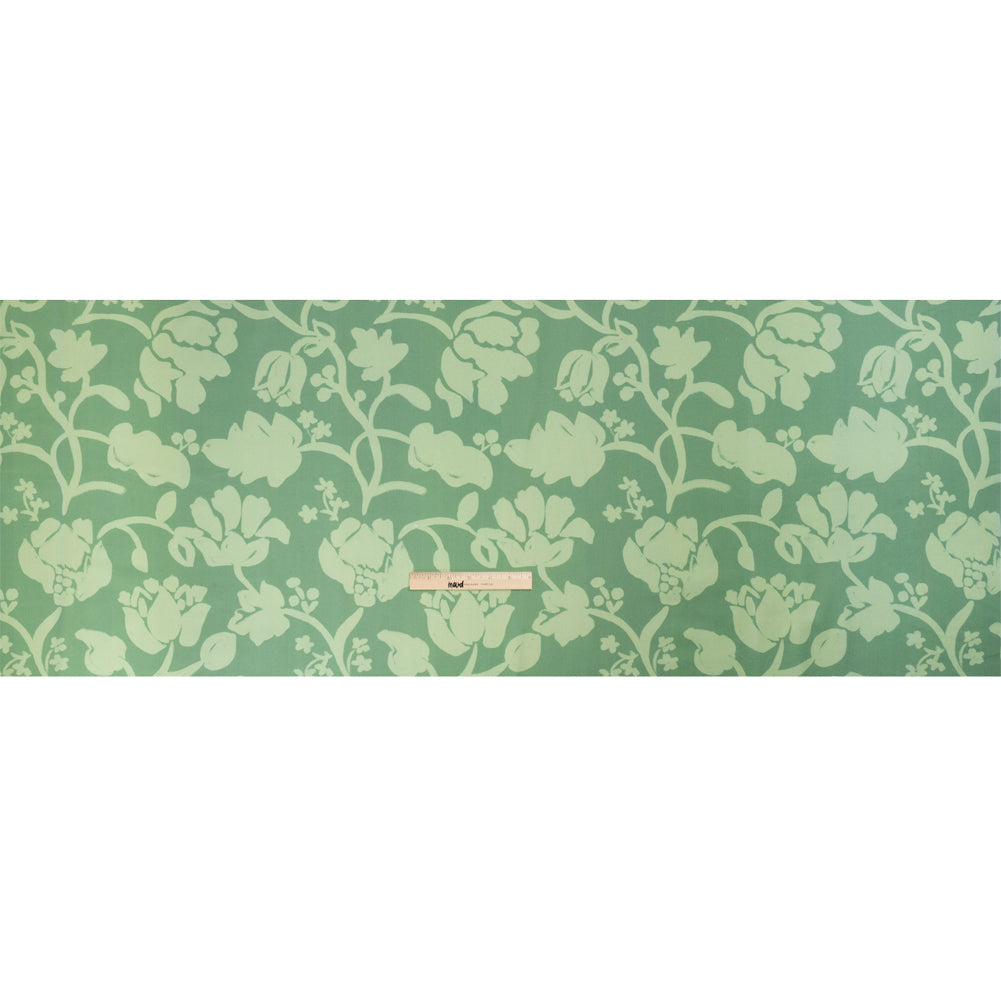 Mood Exclusive Green Veranda Views Stretch Cotton Poplin