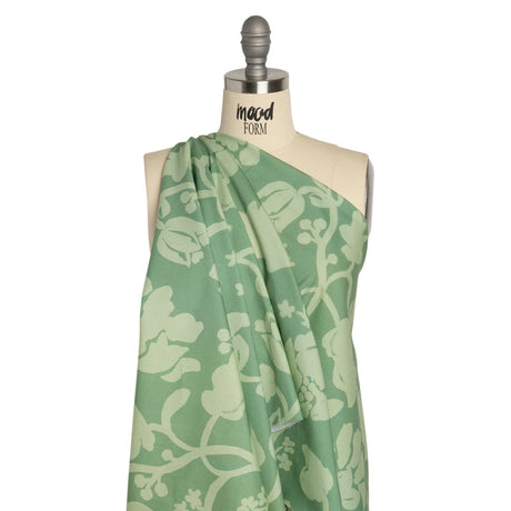 Mood Exclusive Green Veranda Views Stretch Cotton Poplin