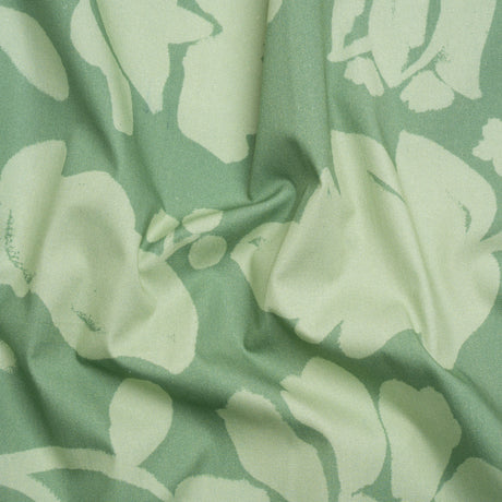 Mood Exclusive Green Veranda Views Stretch Cotton Poplin