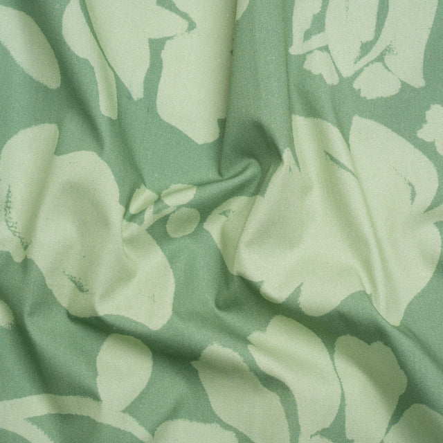 Mood Exclusive Green Veranda Views Stretch Cotton Poplin