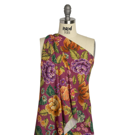 Mood Exclusive Mulberry Jam Stretch Sustainable Rayon Batiste
