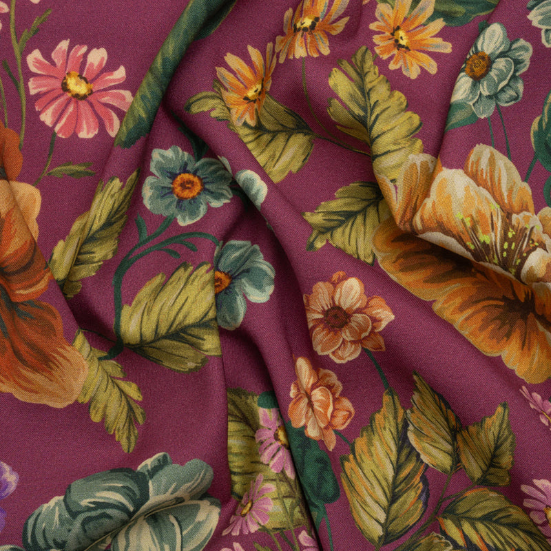 Mood Exclusive Mulberry Jam Stretch Sustainable Rayon Batiste