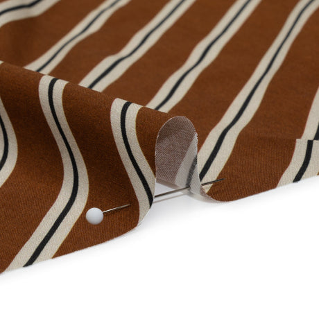 Mood Exclusive Brown Stripe Down Viscose Woven