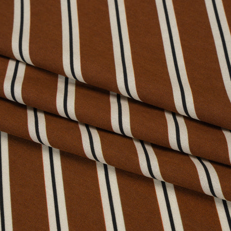 Mood Exclusive Brown Stripe Down Viscose Woven