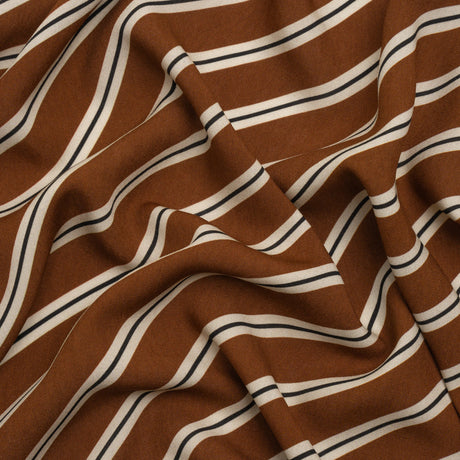 Mood Exclusive Brown Stripe Down Viscose Woven