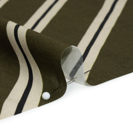 Mood Exclusive Olive Stripe Down Viscose Woven