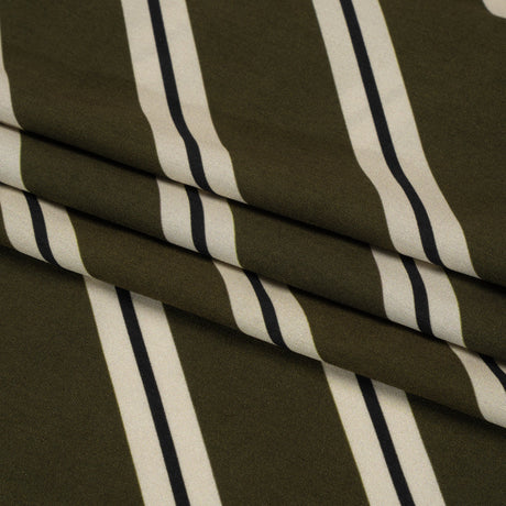 Mood Exclusive Olive Stripe Down Viscose Woven