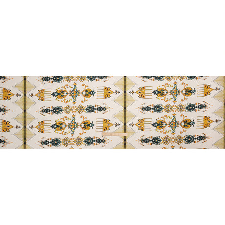 Tencel Woven Print - Yellow, Teal and White Intricate Abstracts - Mood Exclusive Table Settings