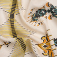 Tencel Woven Print - Yellow, Teal and White Intricate Abstracts - Mood Exclusive Table Settings