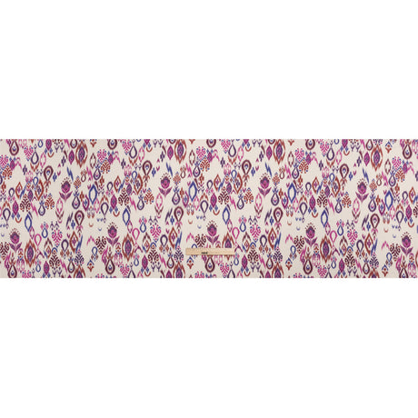 Tencel Woven Print - Magenta, Purple and White Fanciful Ikat Florals - Mood Exclusive Raindrops on Roses