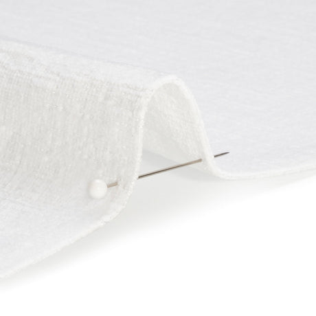 Otta White Polyester Chenille Woven