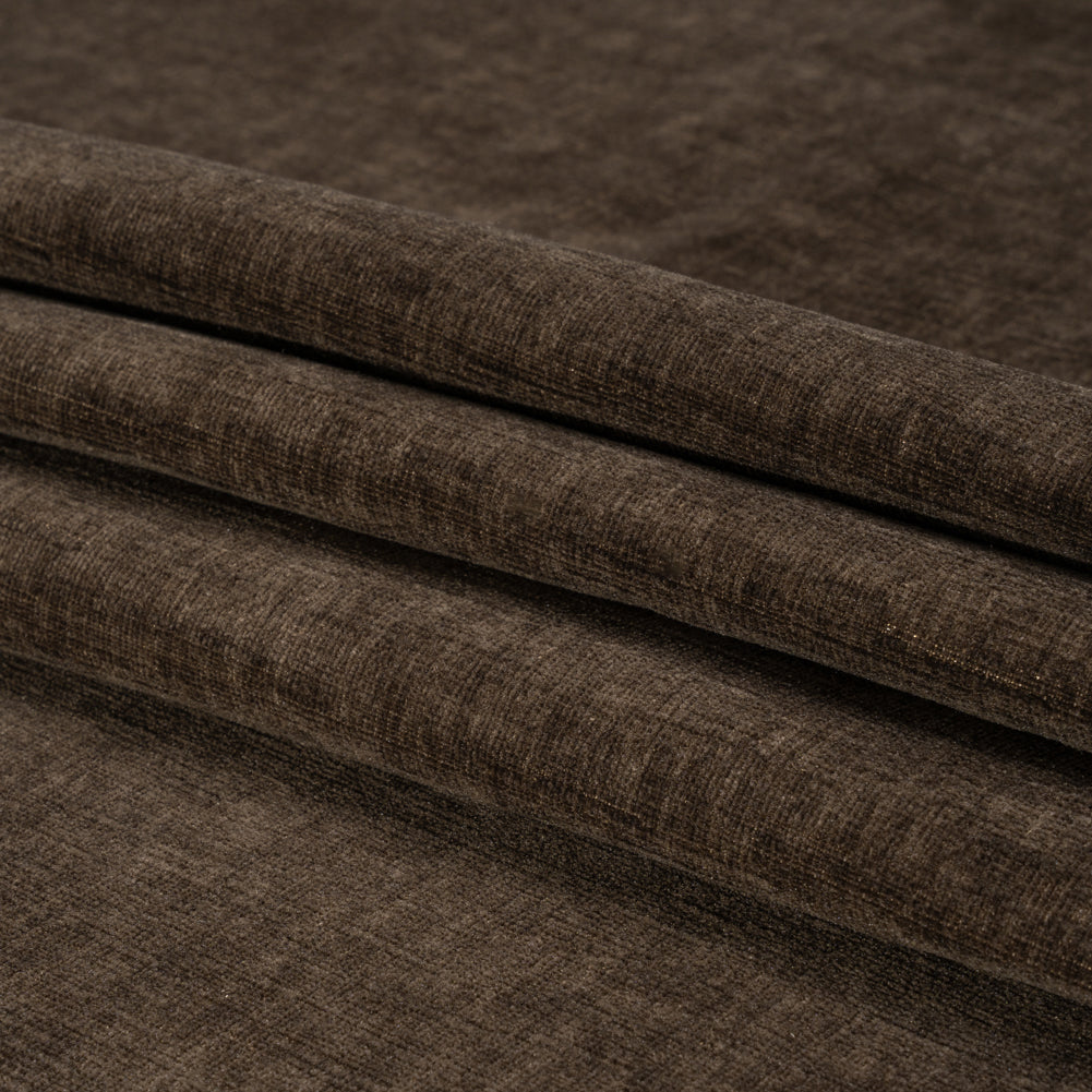 Otta Brown Polyester Chenille Woven