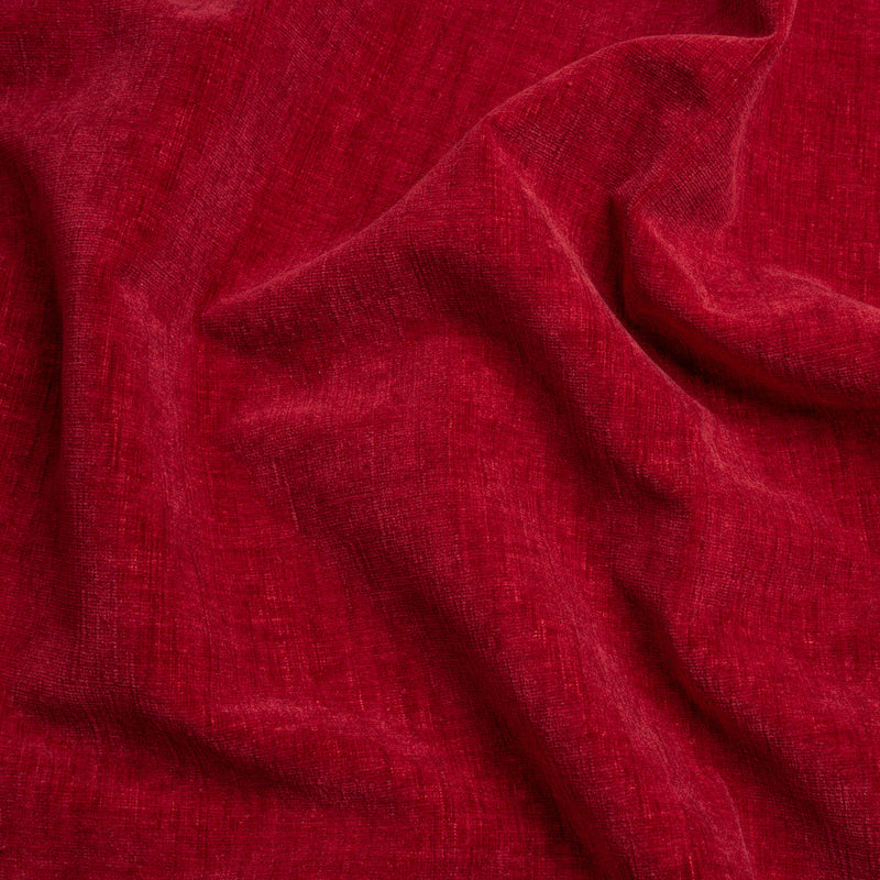 Otta Red Polyester Chenille Woven