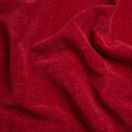 Otta Red Polyester Chenille Woven