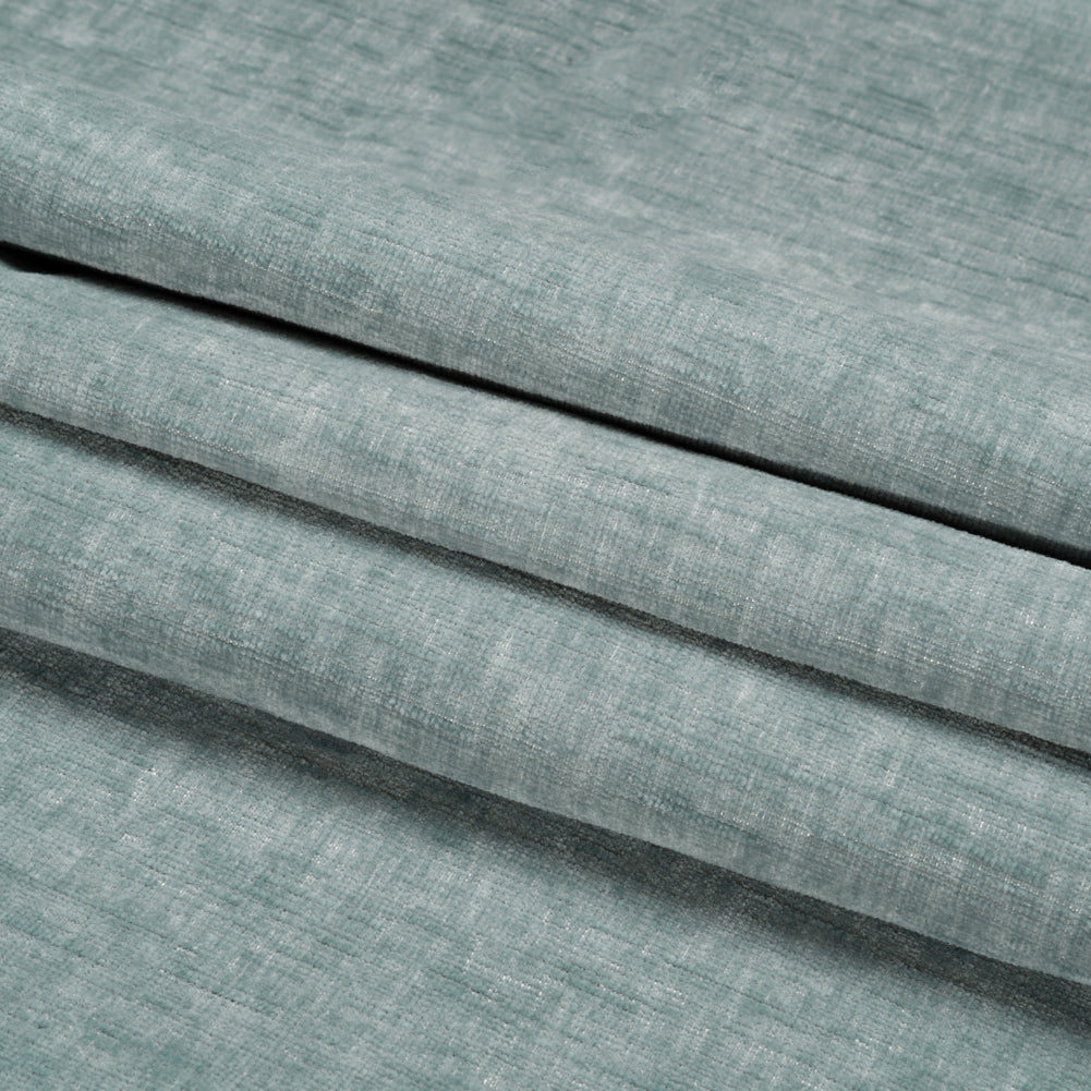 Otta Blue Polyester Chenille Woven