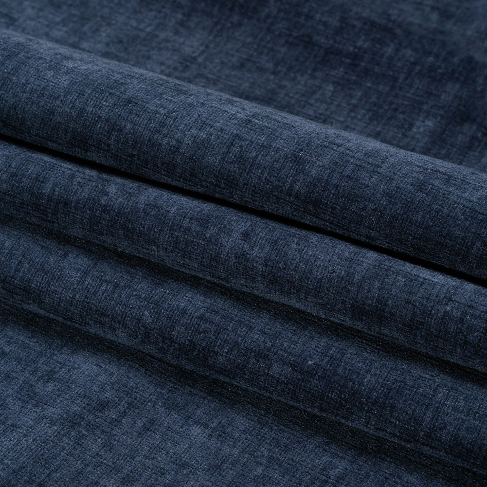 Otta Indigo Polyester Chenille Woven
