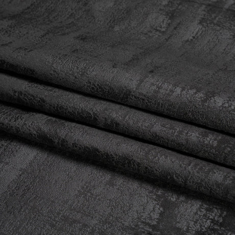 Kasa Black Crosshatching Embossed Knit Velvet