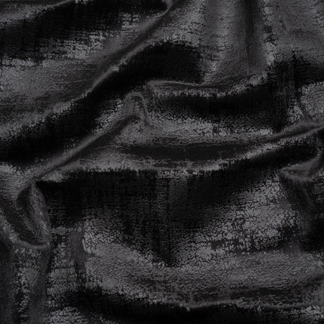 Kasa Black Crosshatching Embossed Knit Velvet