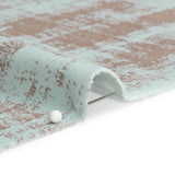 Kasa Seafoam Crosshatching Embossed Knit Velvet