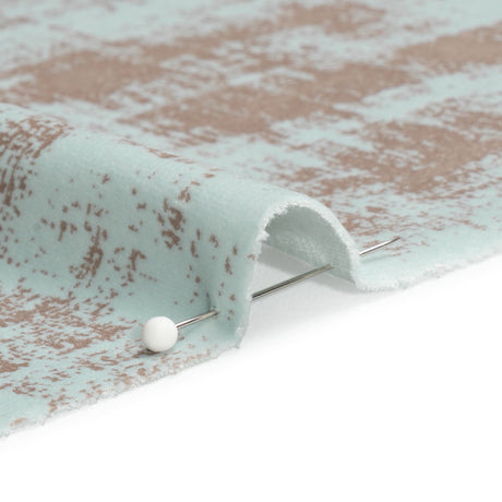 Kasa Seafoam Crosshatching Embossed Knit Velvet
