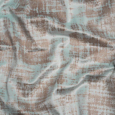 Kasa Seafoam Crosshatching Embossed Knit Velvet
