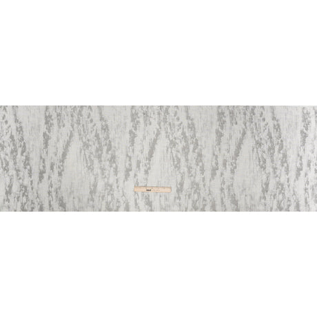 White and Silver Abstract Viscose, Polyester and Linen Drapery Jacquard