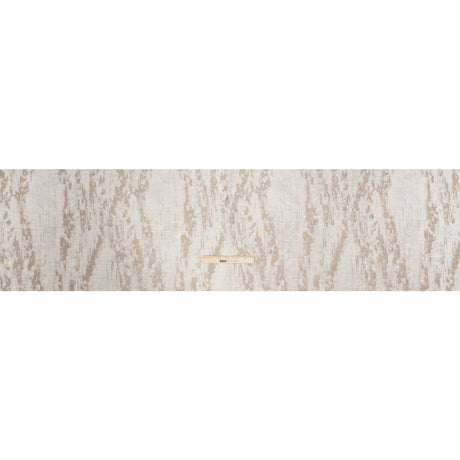 Ivory and Taupe Abstract Viscose, Polyester and Linen Drapery Jacquard