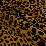 Gold and Black Leopard Spots Viscose and Polyester Upholstery Chenille