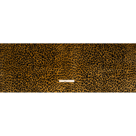 Gold and Black Leopard Spots Viscose and Polyester Upholstery Chenille