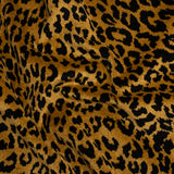 Gold and Black Leopard Spots Viscose and Polyester Upholstery Chenille