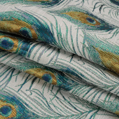 Peacock Green Peacock Feathers Upholstery Jacquard