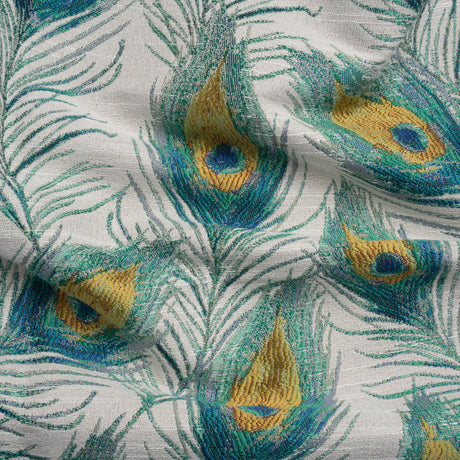 Peacock Green Peacock Feathers Upholstery Jacquard