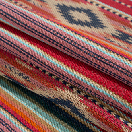 Arizona Berry Spiked Diamonds Southwestern Stripe Cotton Twill