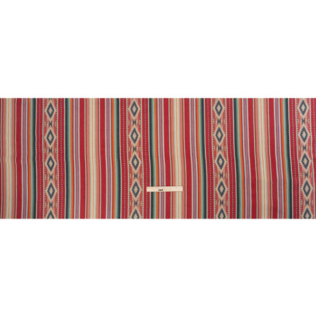 Arizona Berry Spiked Diamonds Southwestern Stripe Cotton Twill