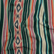Arizona Teal Spiked Diamonds Southwestern Stripe Cotton Twill