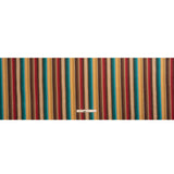 Arizona Red, Yellow Ochre and Turquoise Gradient Stripes Cotton Twill
